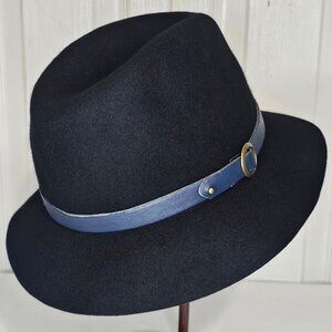 Genie by Eugenia Kim Women's Black Wool Felt Fedora Hat Classic Fall Winter Boho